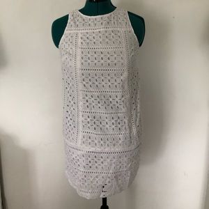 Ann Taylor Loft white lacy dress